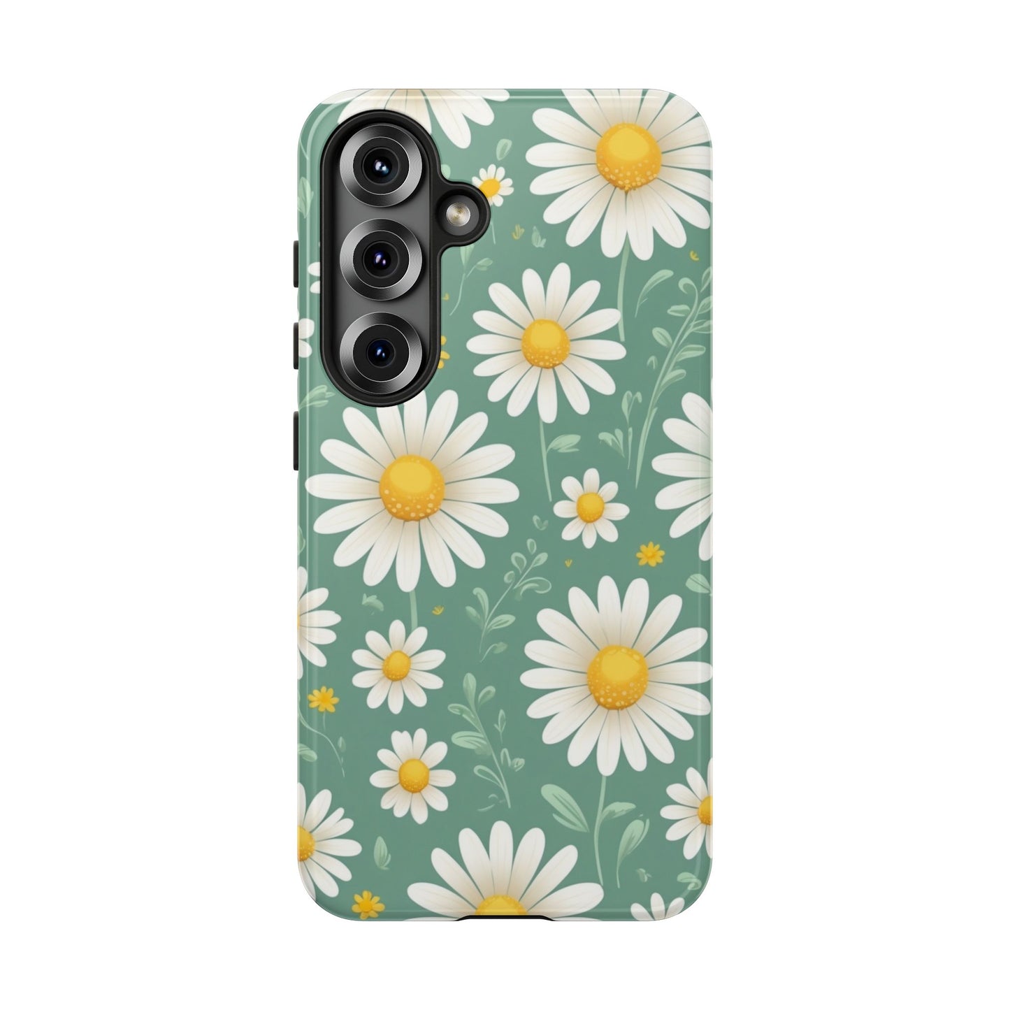 Samsung Galaxy S25 / Glossy Phone Case - Daisies Floral Pattern 1 Phone Case