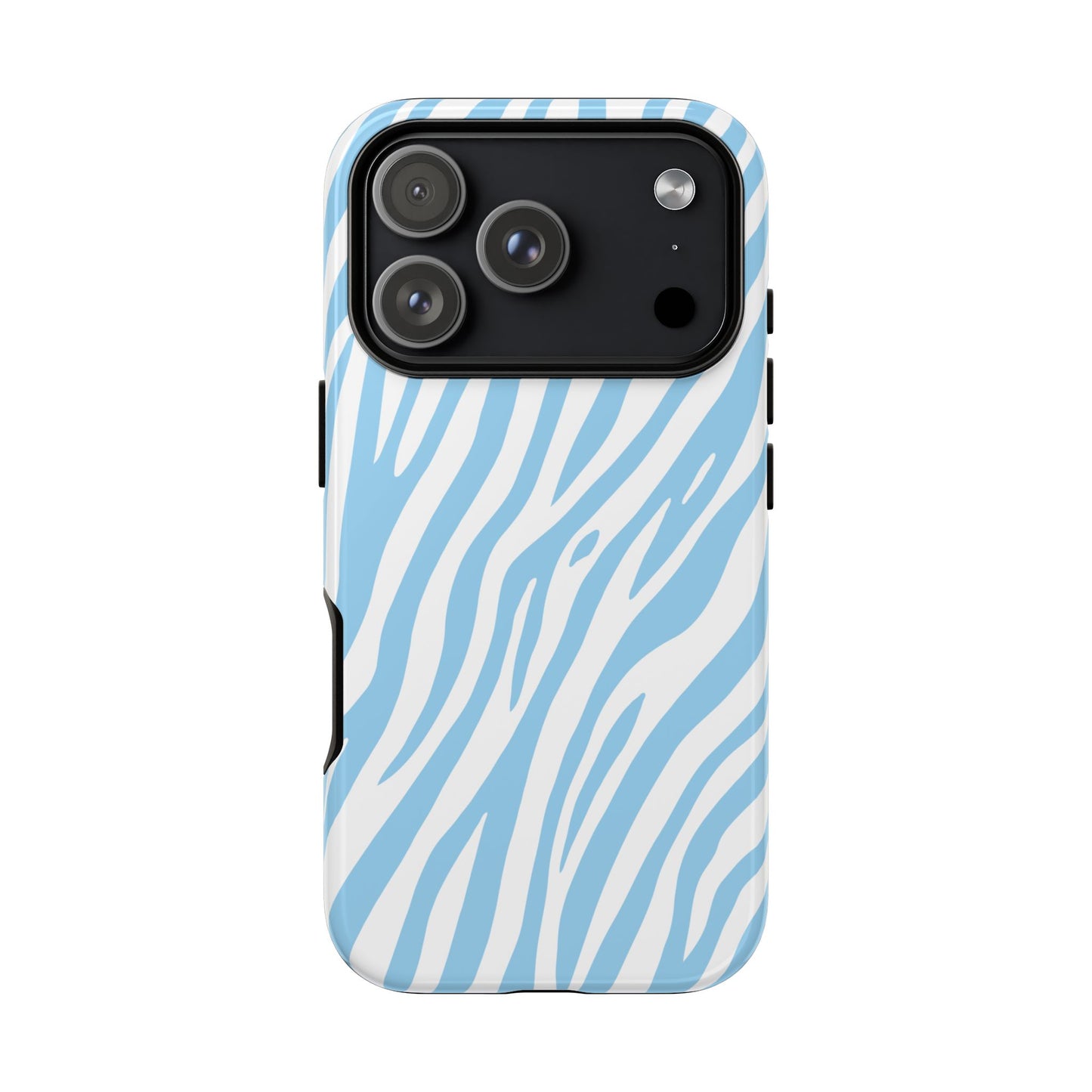 Sky Blue Tiger Print Phone Case