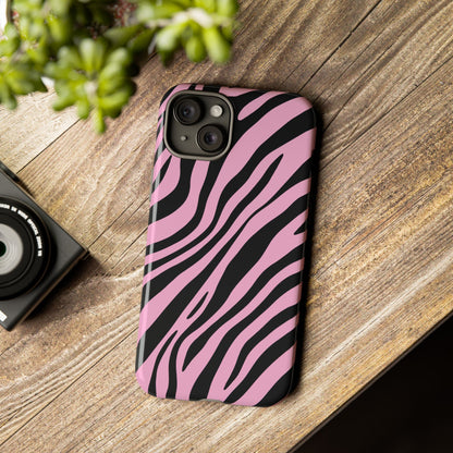 Modern Blush Zebra Print Phone Case