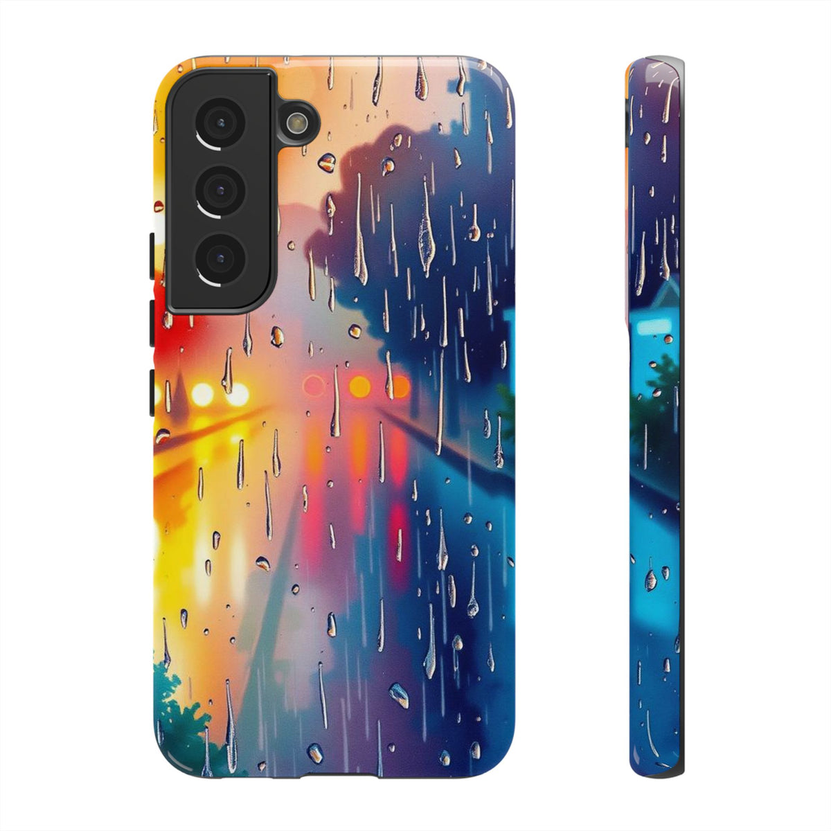 Electric Rain Watercolour Design Phone Case - Multicolor Phone Case - Samsung Galaxy S22 / Glossy