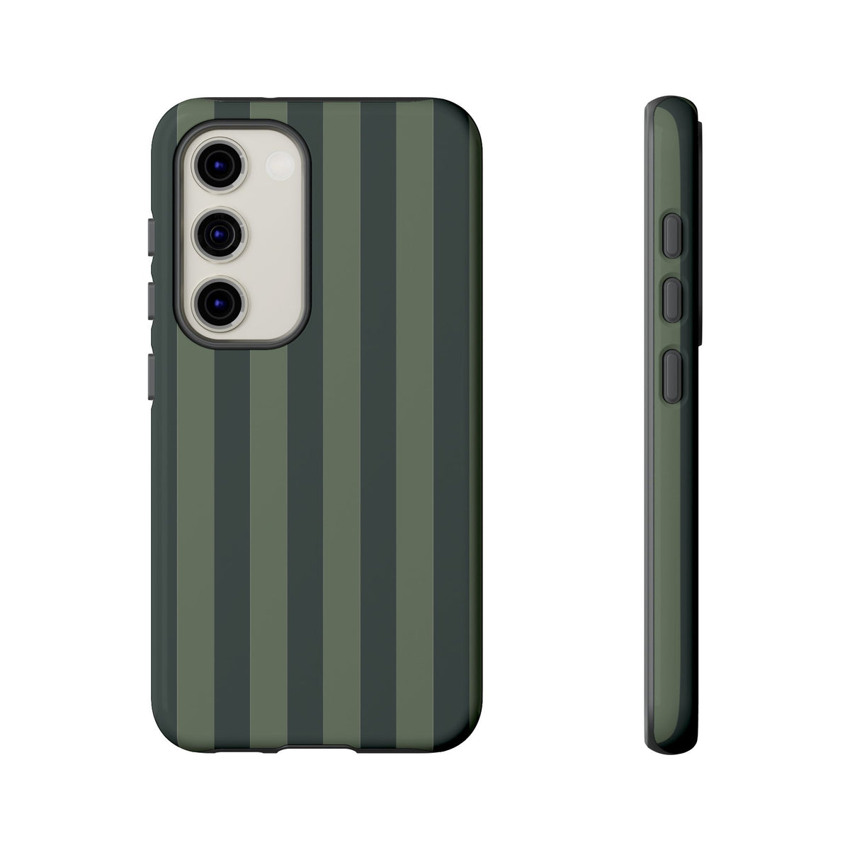 Dark Green Stripe Pattern Phone Case - Green Phone Case - Samsung Galaxy S23 / Glossy
