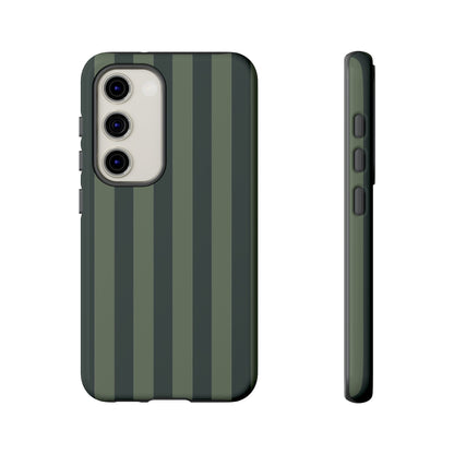 Dark Green Stripe Pattern Phone Case - Green Phone Case - Samsung Galaxy S23 / Glossy