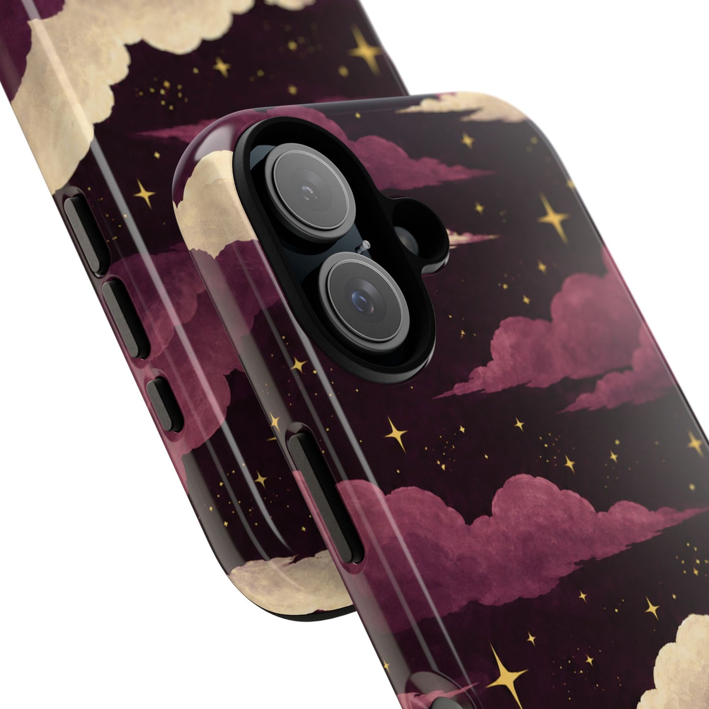 Illustrated Plum Clouds & Stars Phone Case