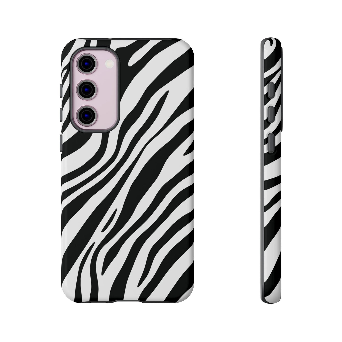 Modern Monochrome Zebra Print Phone Case