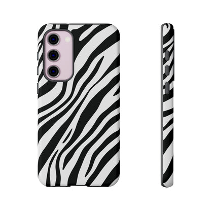 Modern Monochrome Zebra Print Phone Case