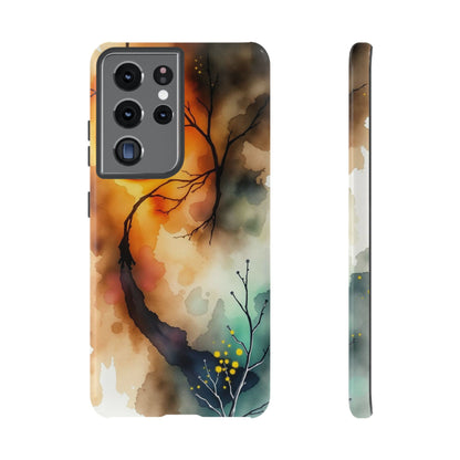 Samsung Galaxy S21 Ultra / Glossy Phone Case - Abstract Watercolour Gothic Scene Phone Case