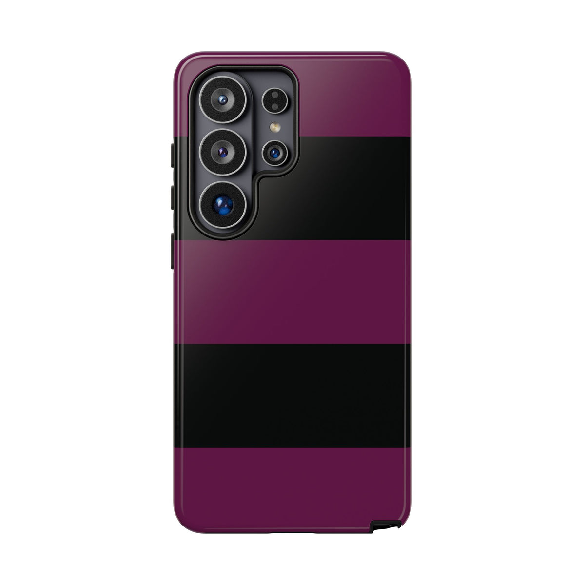 Purple & Black Horizontal Stripe Pattern Phone Case - Purple Phone Case - Samsung Galaxy S26 Ultra / Glossy