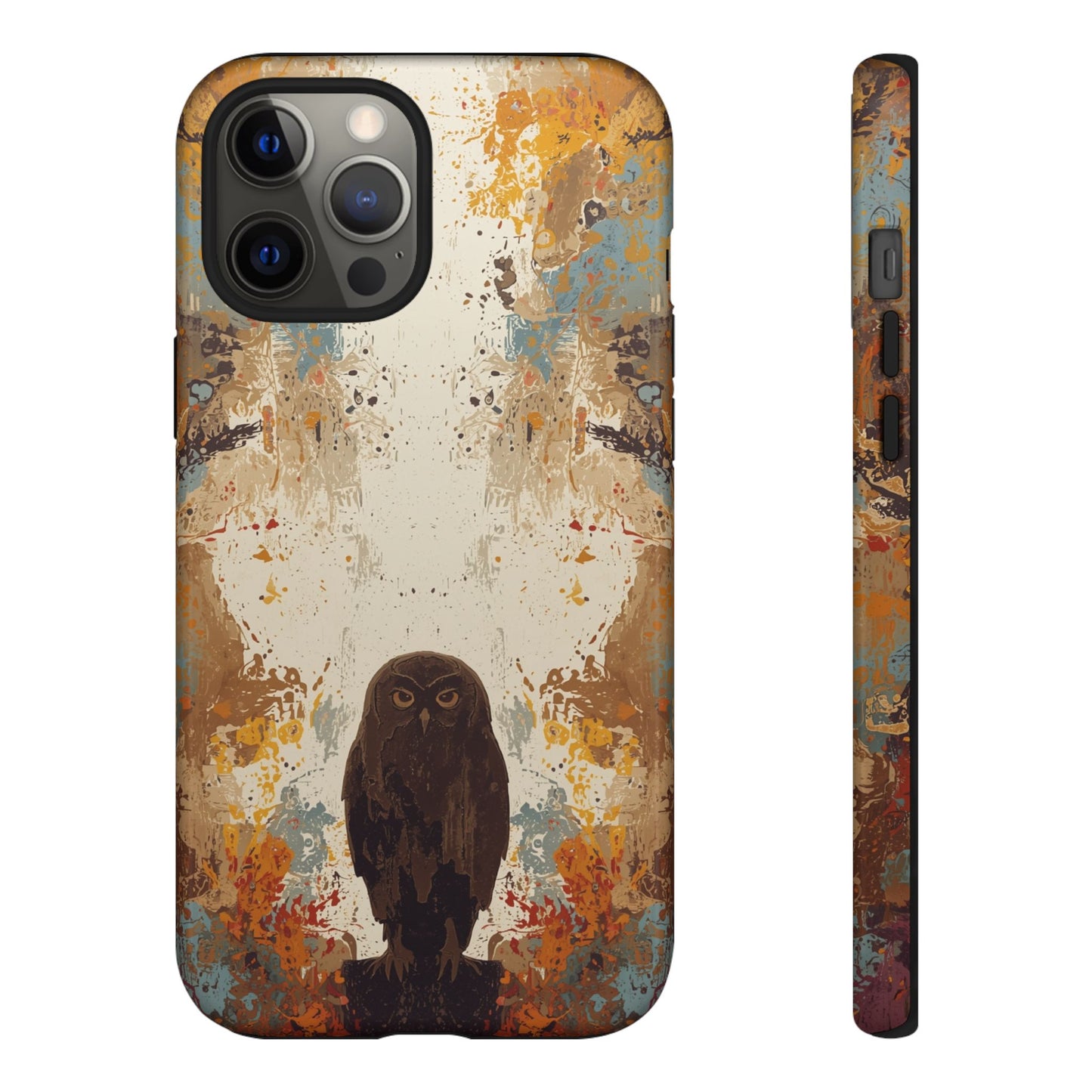 iPhone 12 Pro Max / Glossy Phone Case - Abstract Owl Design Phone Case