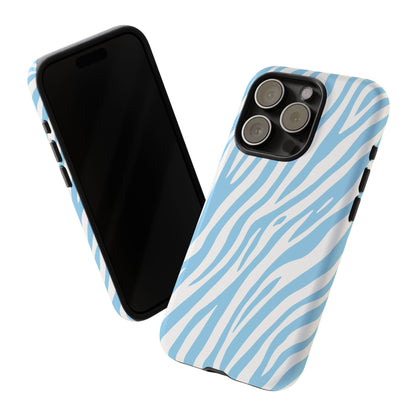 Sky Blue Tiger Print Phone Case