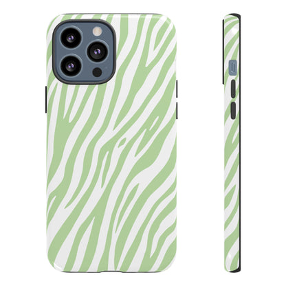 Mint Tiger Print Phone Case