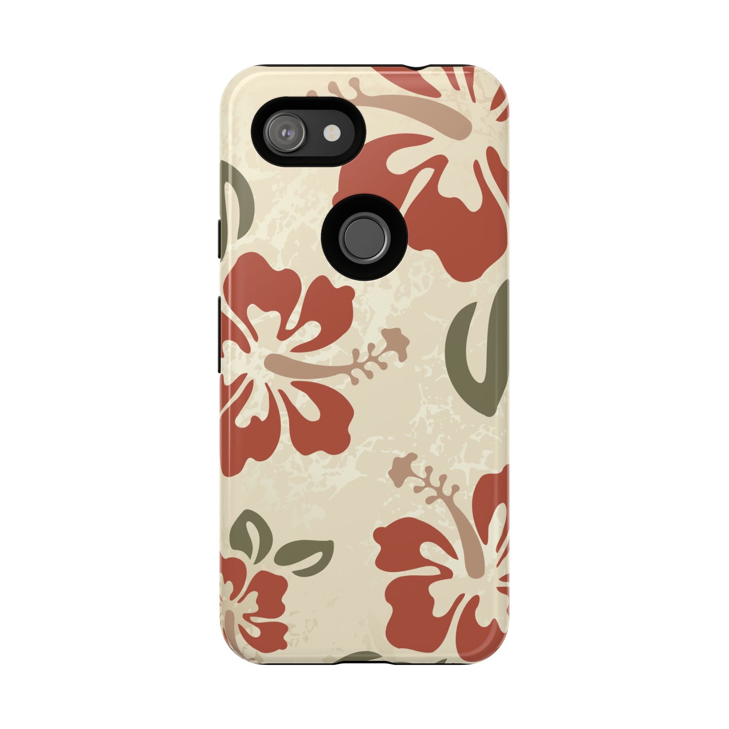Google Pixel 3a / Glossy Phone Case - ’Boho Chic Hibiscus Pattern #1’ Phone Case