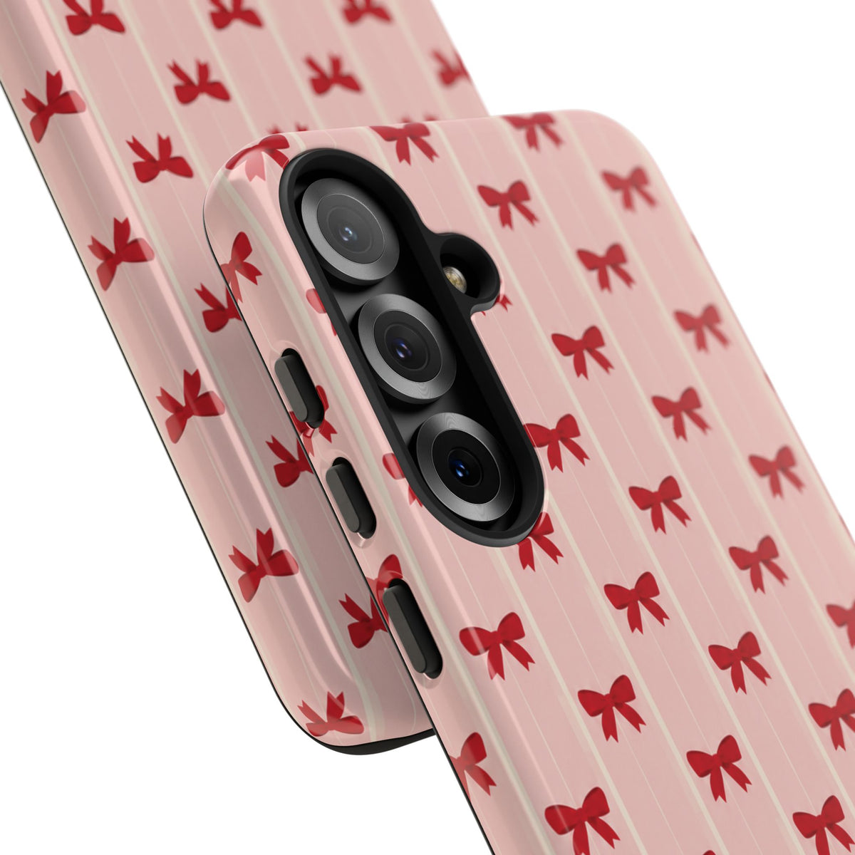 Retro Cherry Red Bow Pattern Phone Case