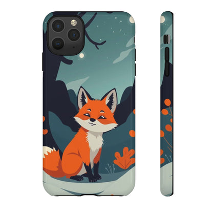 iPhone 11 Pro Max / Glossy Phone Case - Cute Fox Design Phone Case