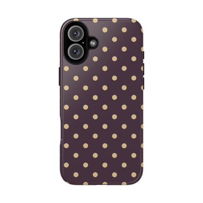 Purple with Yellow Dot Pattern Phone Case