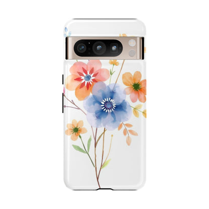Google Pixel 8 Pro / Glossy Phone Case - Boho Chic Watercolour Bouquet Pattern Phone Case