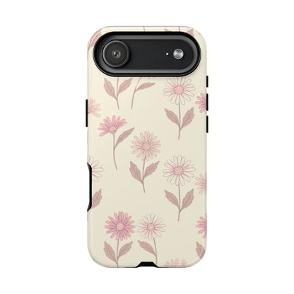 Pretty Blush Daisy Pattern Phone Case