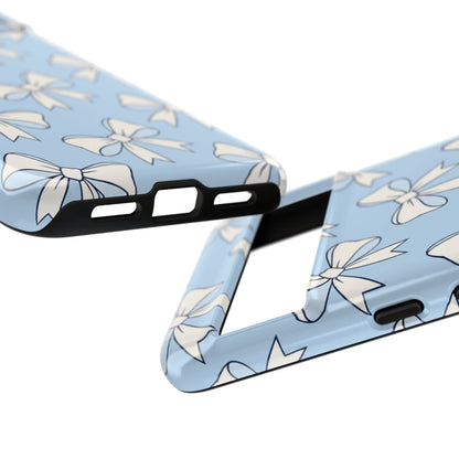 Chic Powder Blue Bow Pattern Phone Case