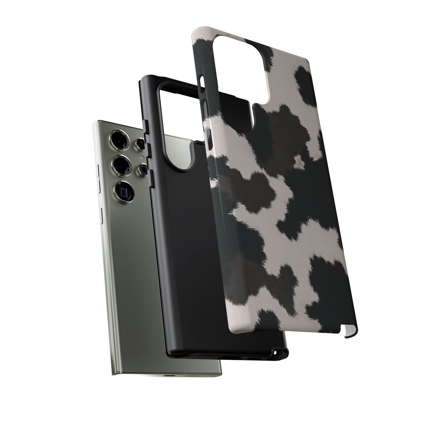 Modern Monochrome Cow Print Phone Case