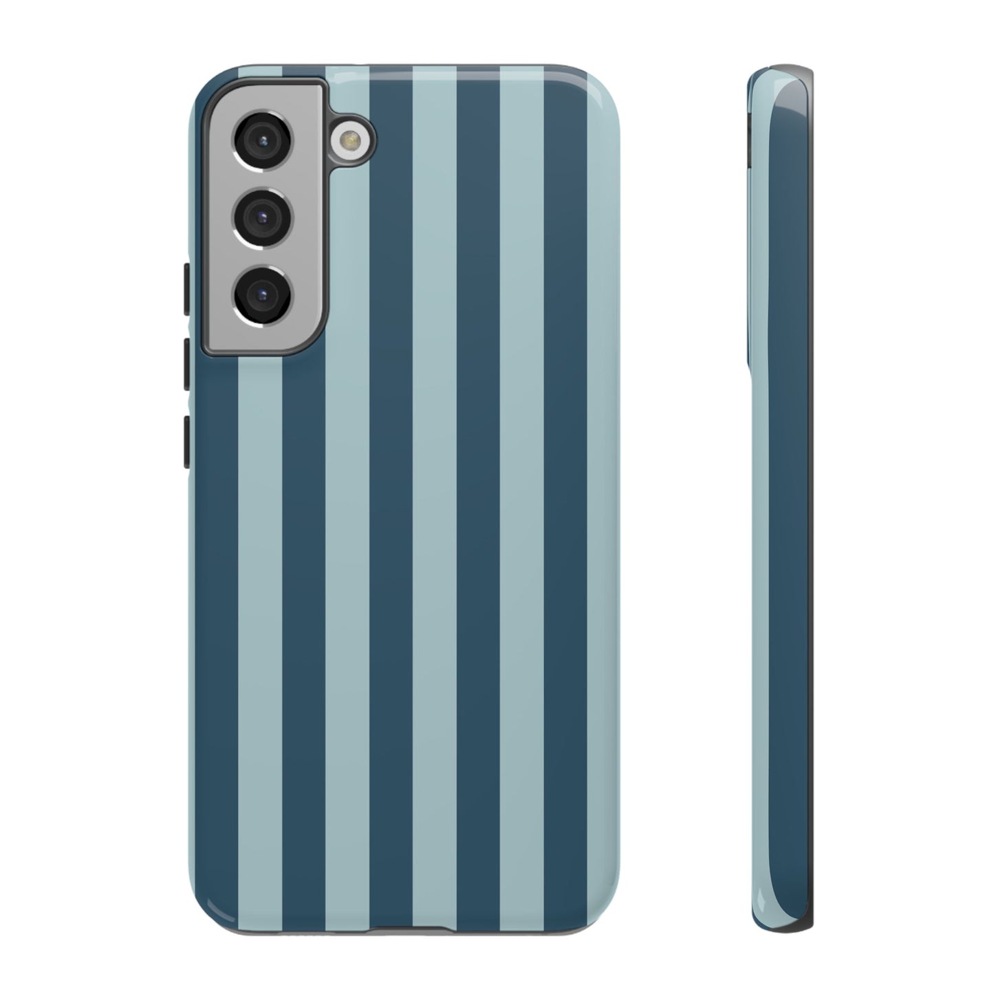 Samsung Galaxy S22 Plus / Glossy Phone Case - ’Blue Stripe Pattern’ Phone Case