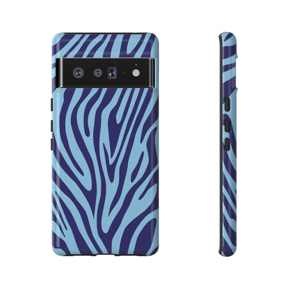 Boutique Sky Blue Tiger Print Phone Case