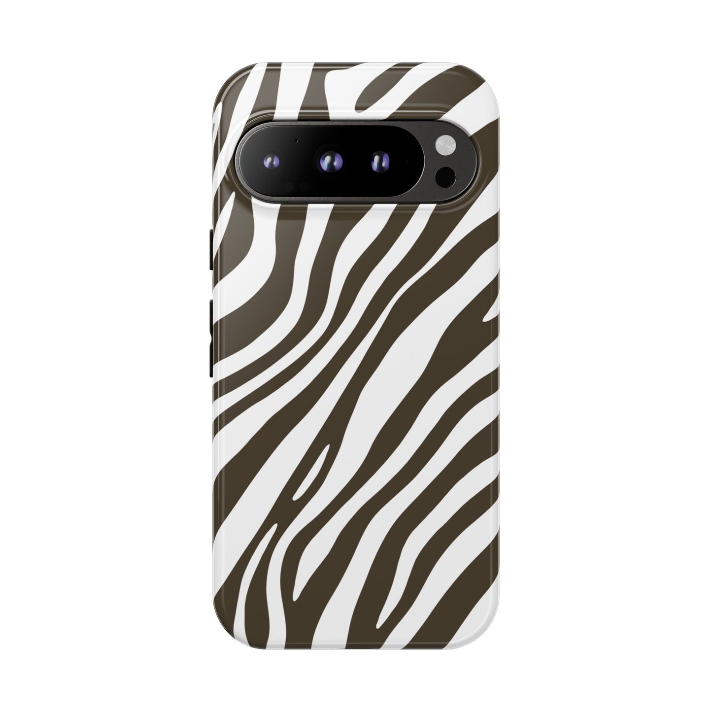 Modern Mocha Zebra Print Phone Case
