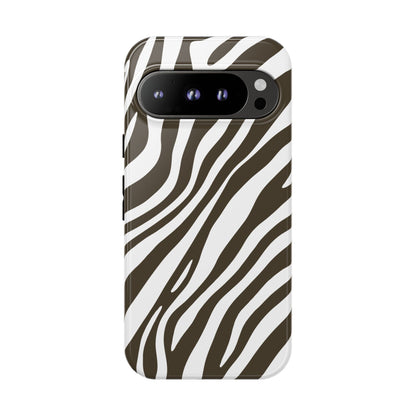 Modern Mocha Zebra Print Phone Case