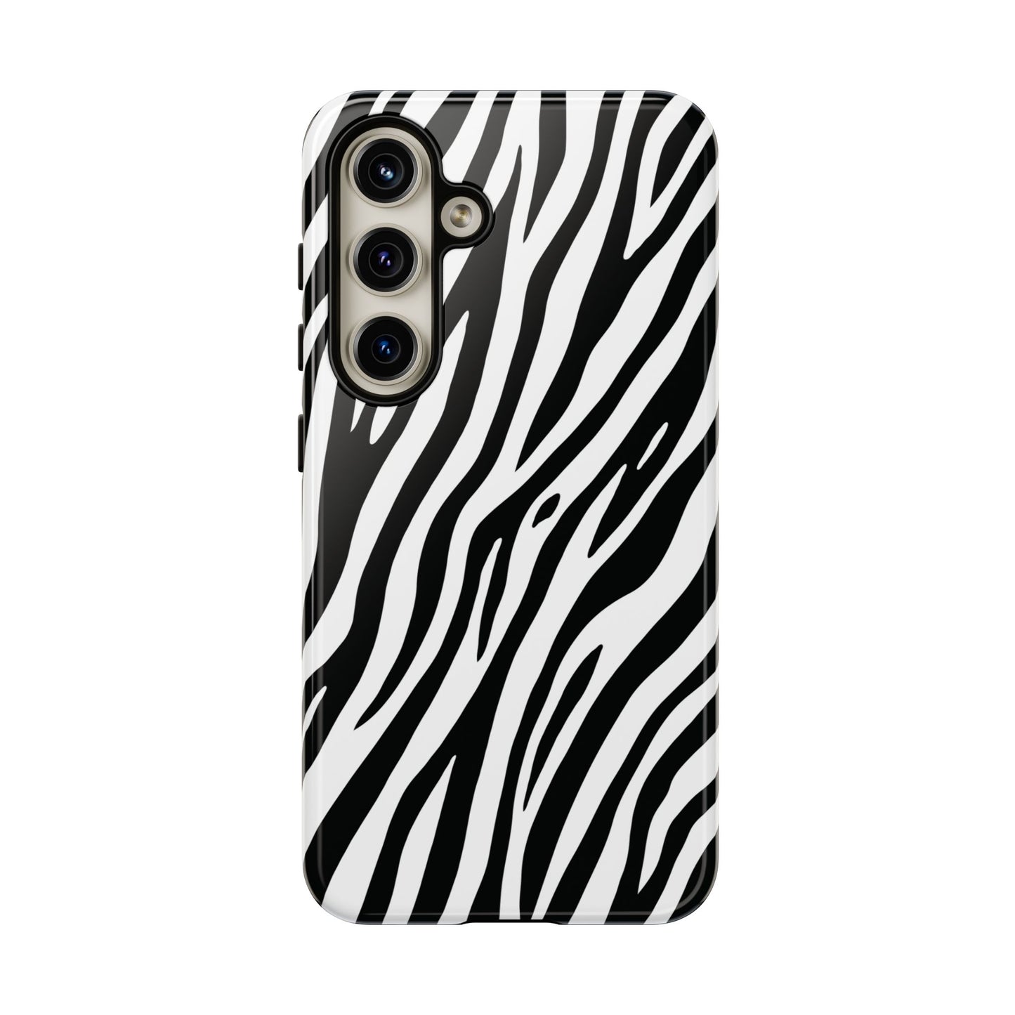 Monochrome Tiger Print Phone Case