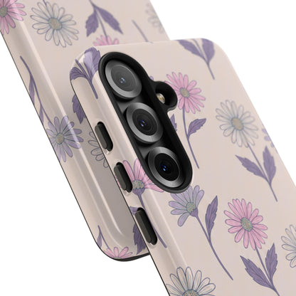 Pretty Pink & Purple Daisy Pattern Phone Case