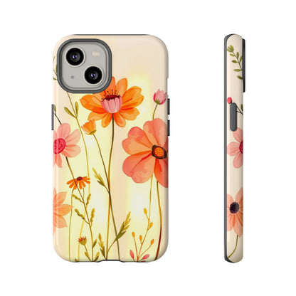 iPhone 14 / Glossy Phone Case - Watercolour Bunch of Wildflowers Design Phone Case