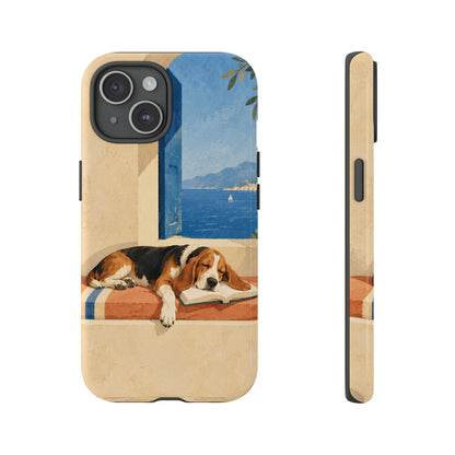 Basset Hound Unfinished Chapter Phone Case - Multicolor Phone Case - iPhone 15 / Glossy
