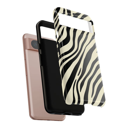 Modern Neutral Zebra Print Phone Case