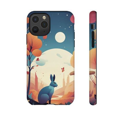 Stylised Blue Hare Design Phone Case - Multicolor Phone Case - iPhone 11 Pro / Glossy