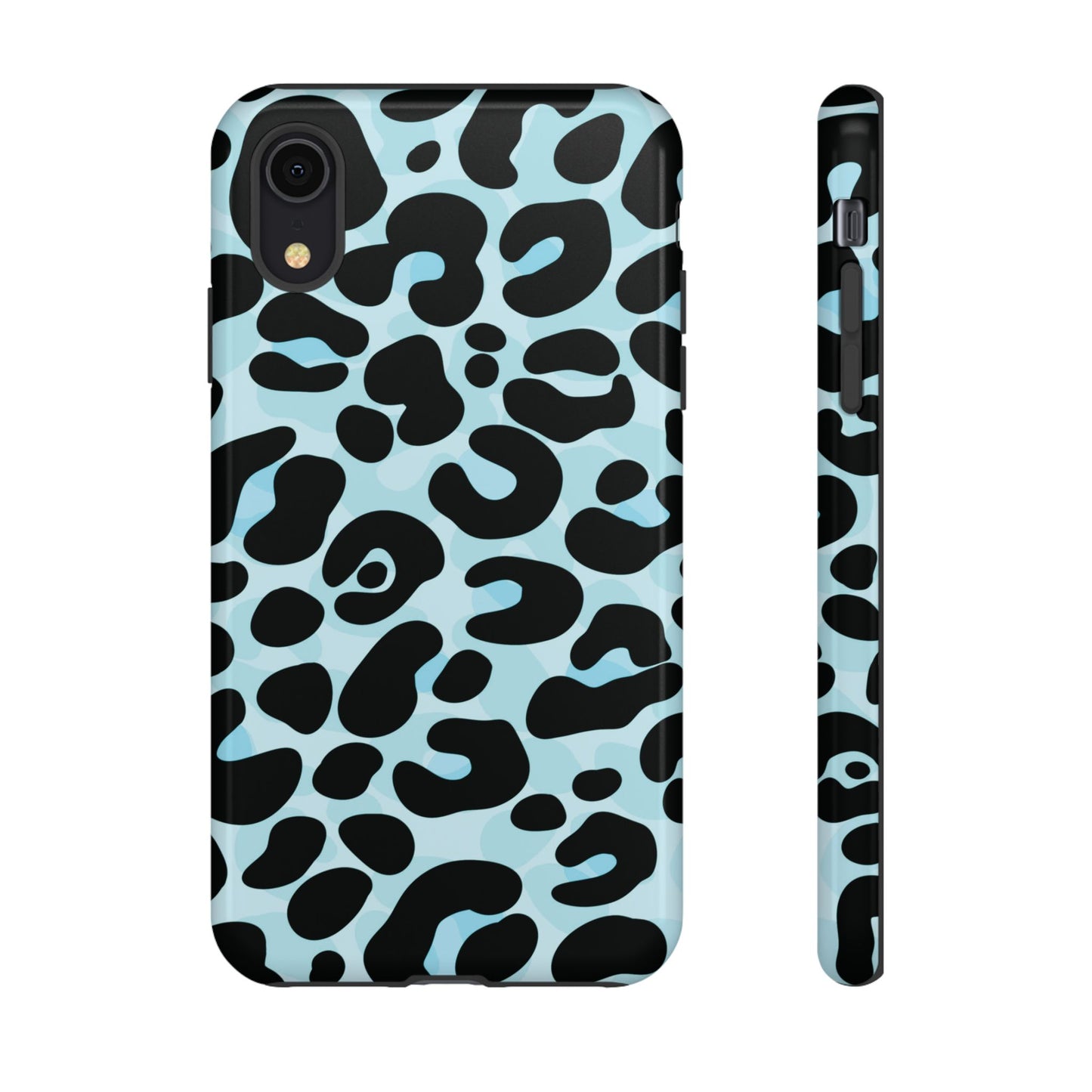 Cool Aqua Leopard Print Phone Case
