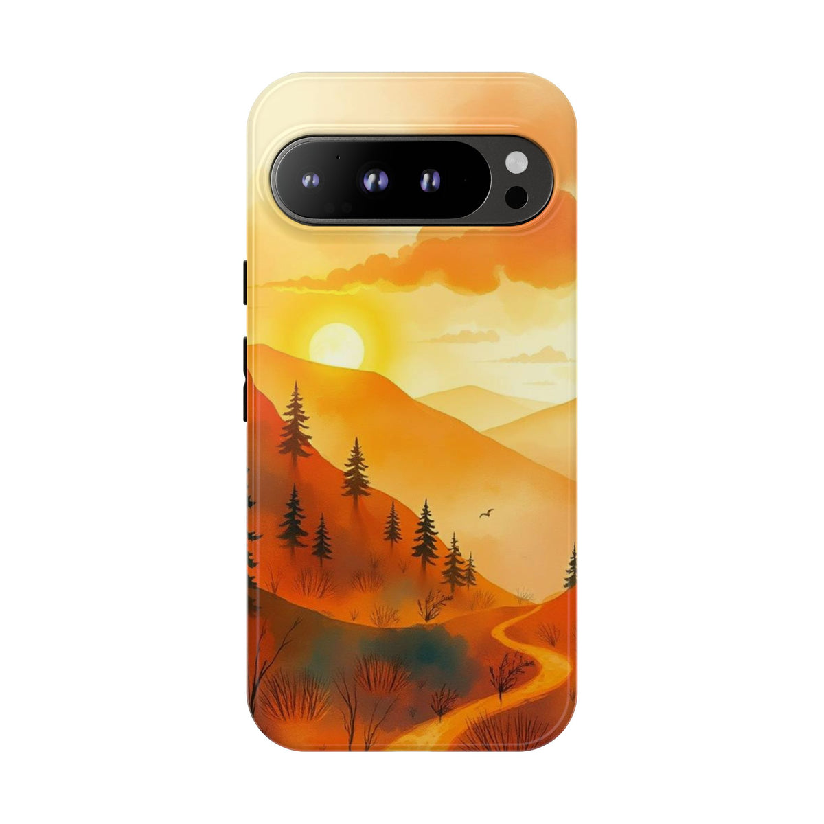 Golden Sunset Design Phone Case - Multicolor Phone Case - Google Pixel 9 Pro XL / Glossy
