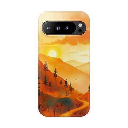 Golden Sunset Design Phone Case - Multicolor Phone Case - Google Pixel 9 Pro XL / Glossy