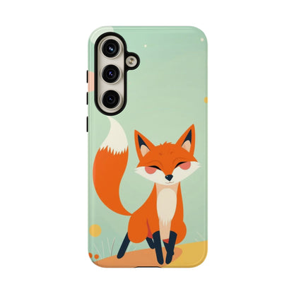 Samsung Galaxy S24 Plus / Glossy Phone Case - Happy Fox Design Phone Case