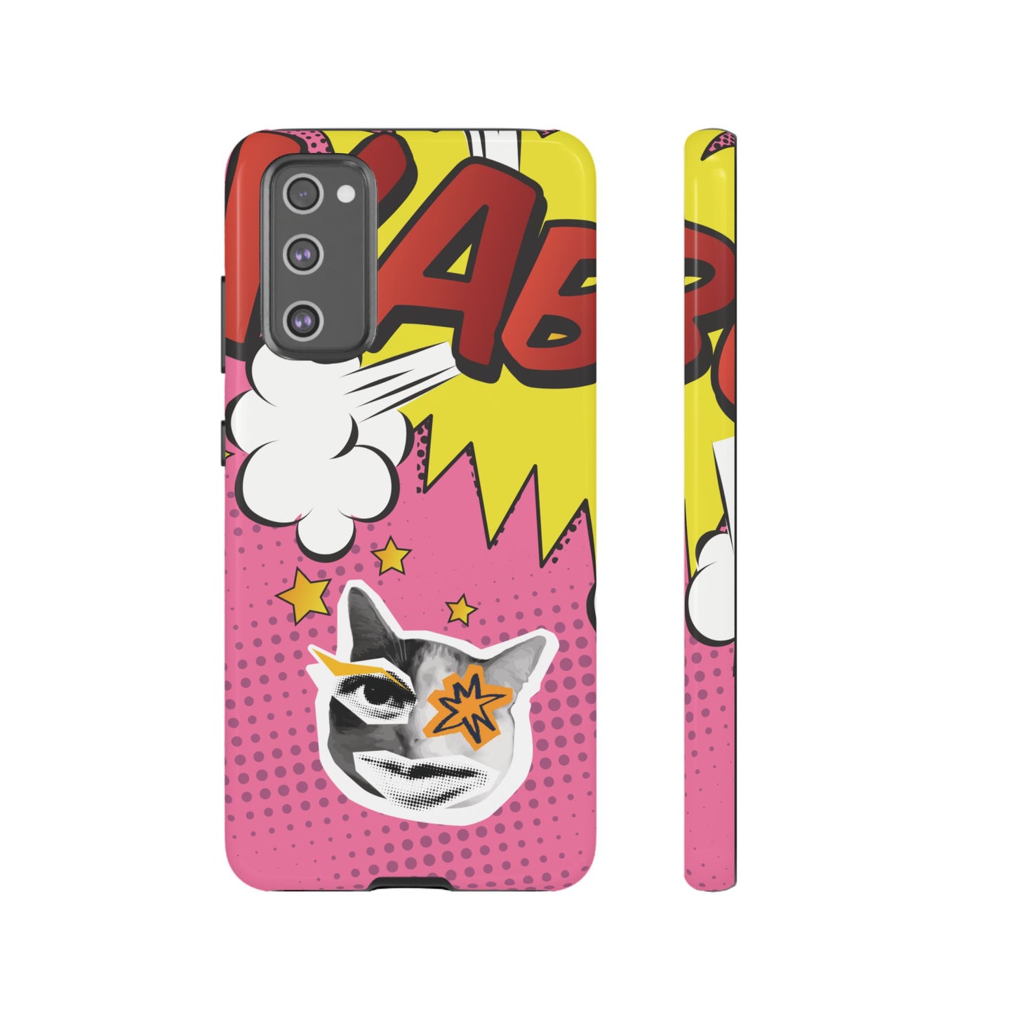 Bold Pink Pop Art Cat Phone Case - Pink Phone Case - Samsung Galaxy S20 FE / Glossy