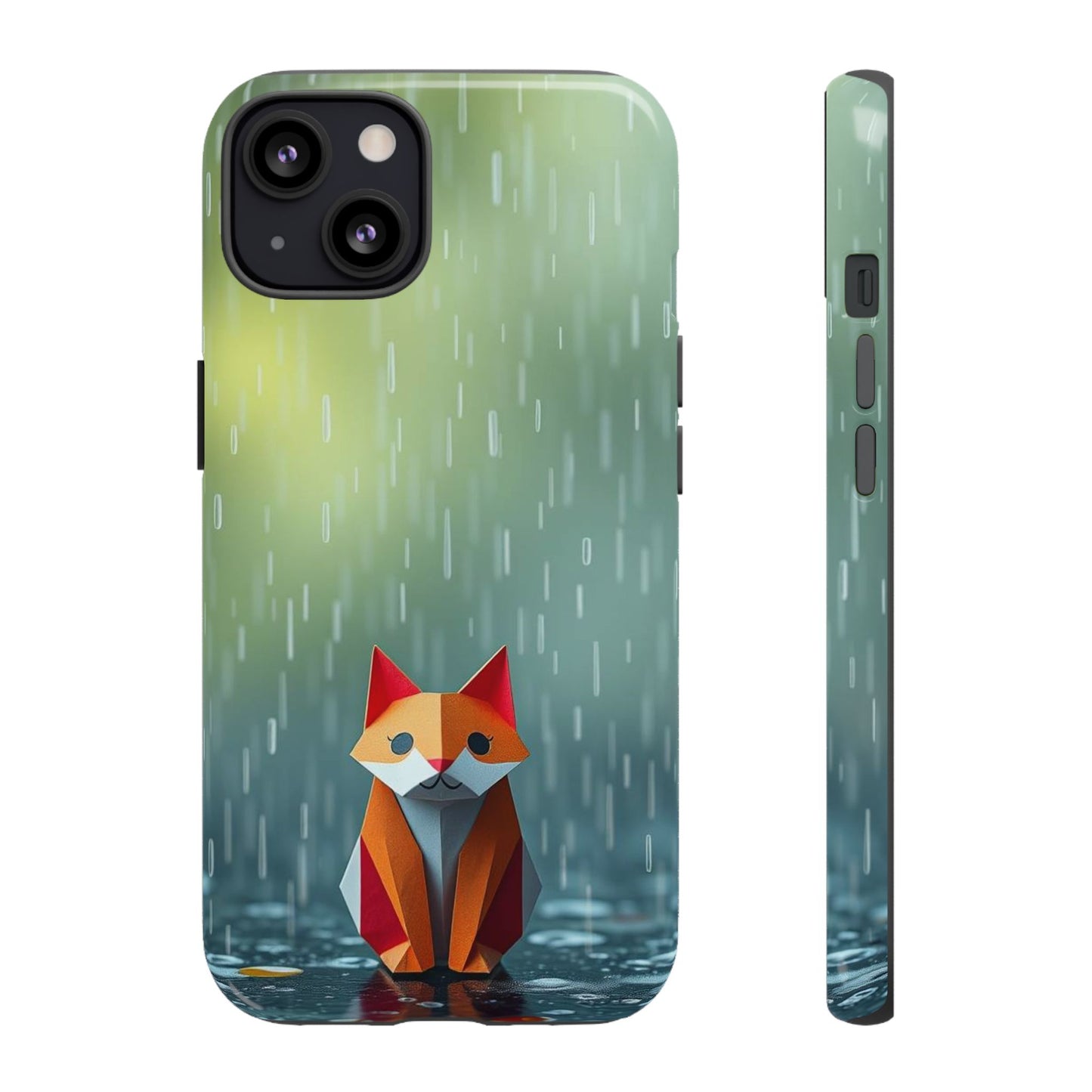 iPhone 13 / Glossy Phone Case - Origami ’Soggy Fox’ Design Phone Case