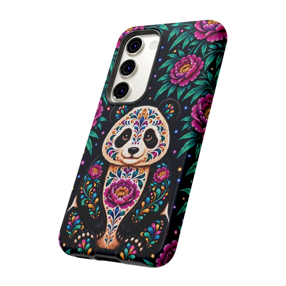 Cute Purple and Teal Calavera Panda Phone Case - Multicolor Phone Case