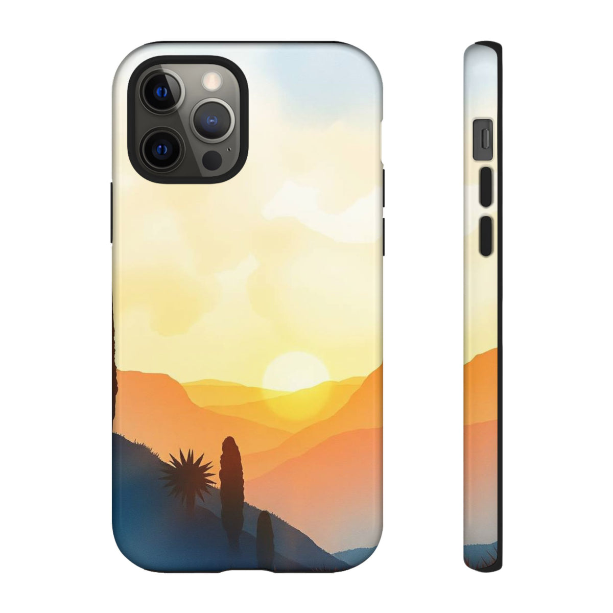 Watercolour Sunset Design Phone Case - Multicolor Phone Case - iPhone 12 Pro / Glossy