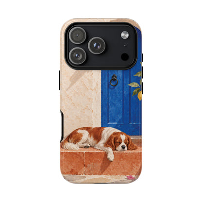 Cavalier King Charles Spaniel Blue Door Siesta Phone Case - Multicolor Phone Case - iPhone 17 Pro / Glossy