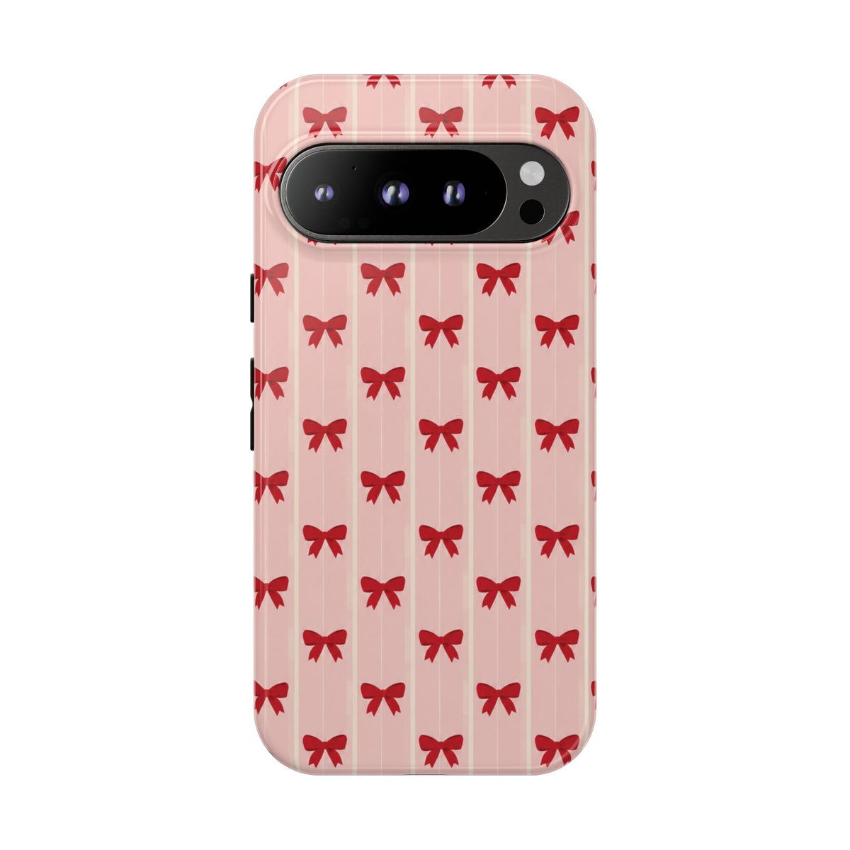 Retro Cherry Red Bow Pattern Phone Case