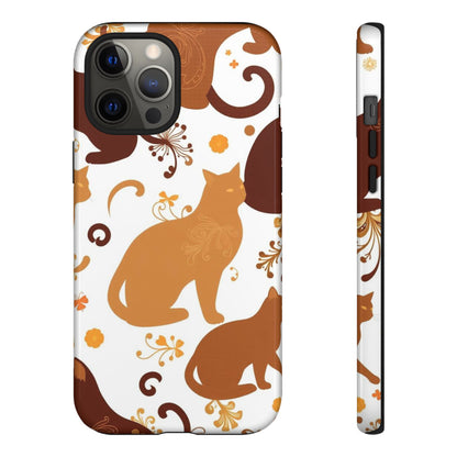 iPhone 12 Pro Max / Glossy Phone Case - Abstract Cat Pattern Phone Case