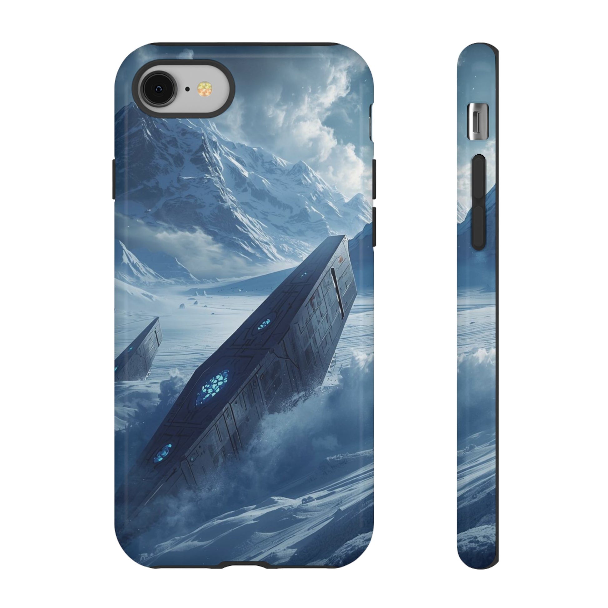 Frozen Alien Wreckage Sci-fi Phone Case - Blue Phone Case - iPhone 8 / Glossy