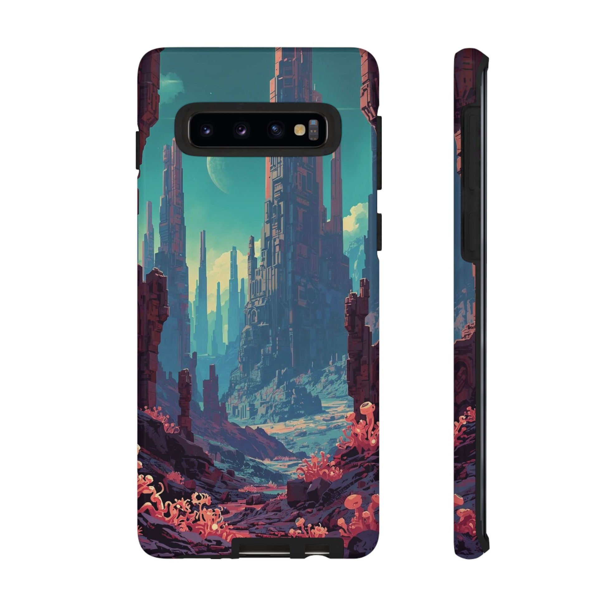 Alien Monolith Valley Sci-fi Phone Case - Pink Phone Case