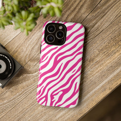Stylish Hot Pink Zebra Print Phone Case