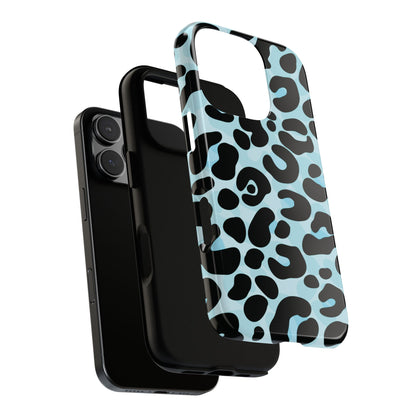 Cool Aqua Leopard Print Phone Case