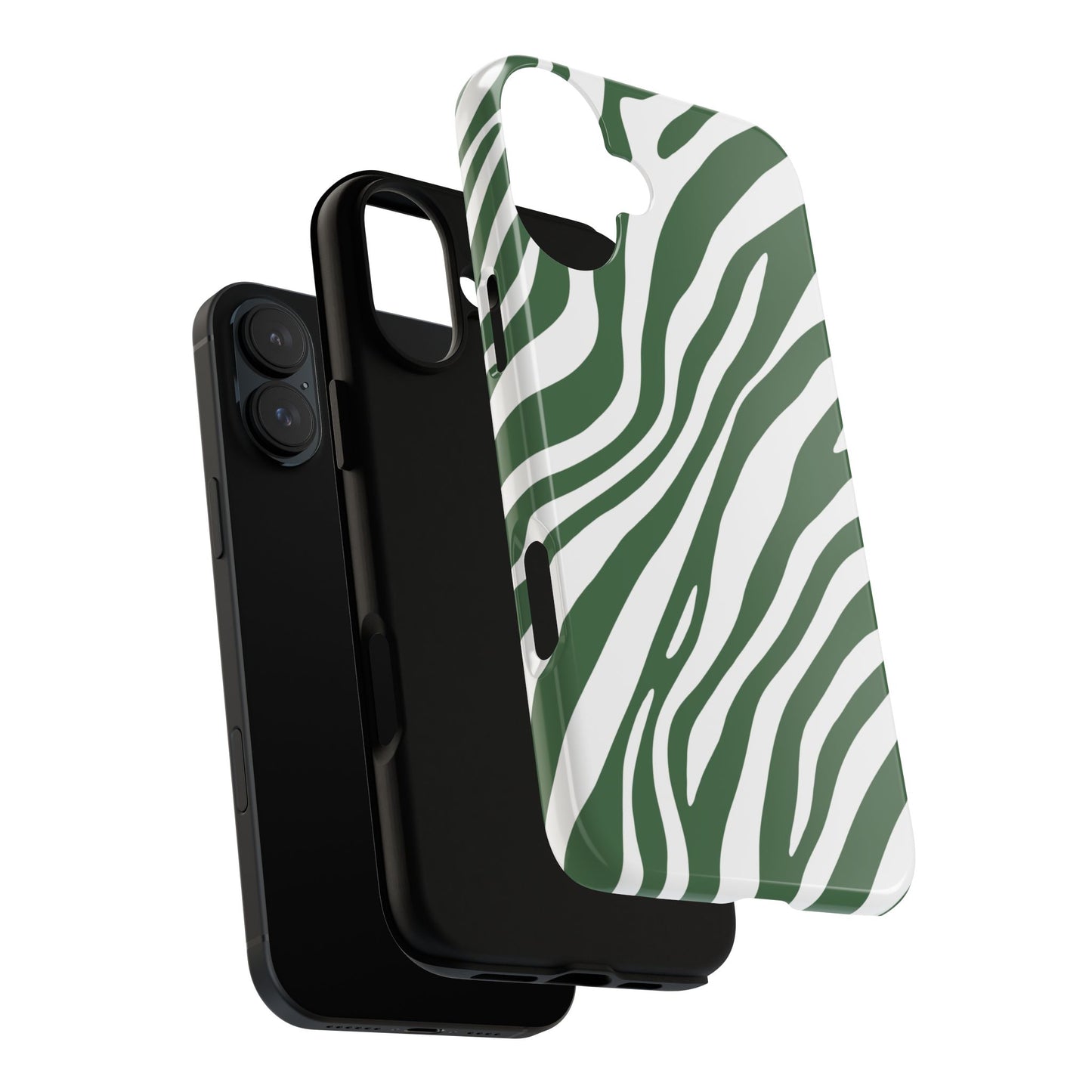 Modern Sage Zebra Print Phone Case