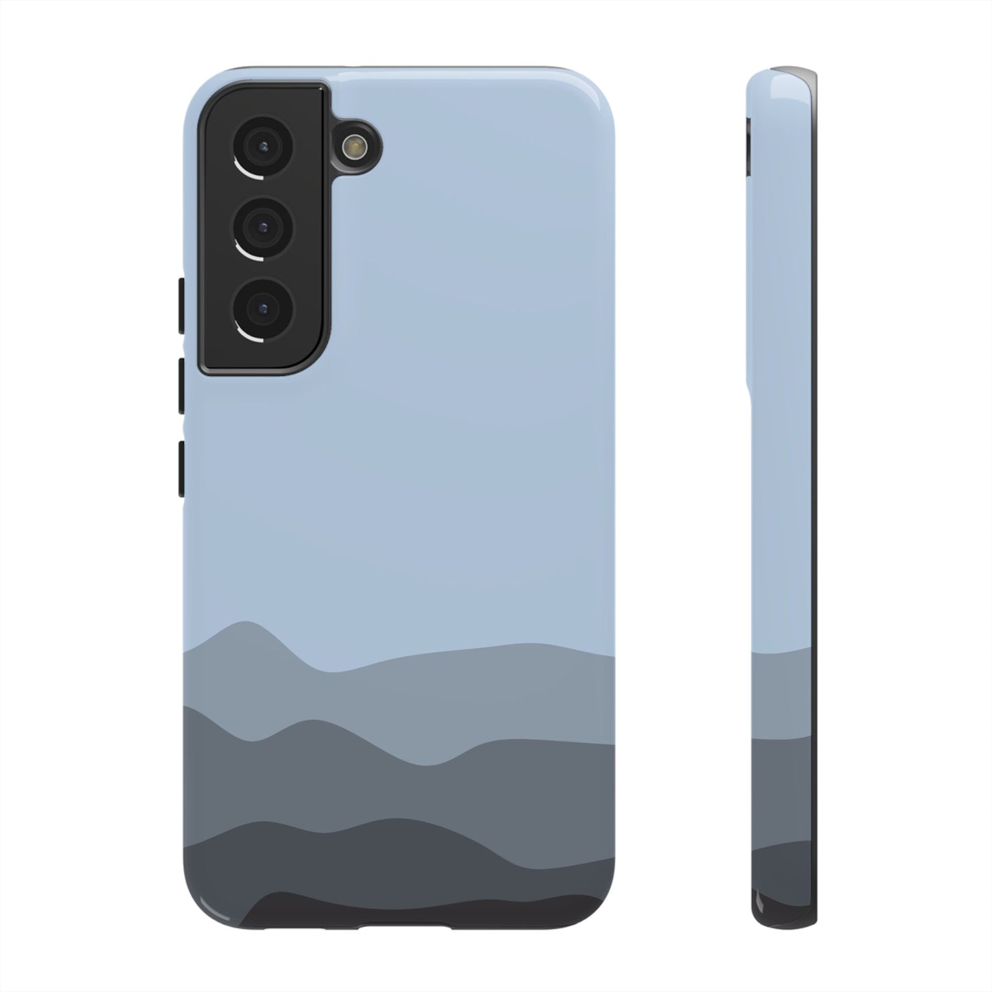 Blue Abstract Waves Protective Phone Case - Blue Phone Case - Samsung Galaxy S22 / Glossy