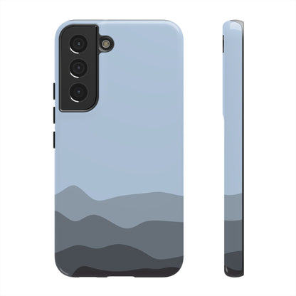 Blue Abstract Waves Protective Phone Case - Blue Phone Case - Samsung Galaxy S22 / Glossy